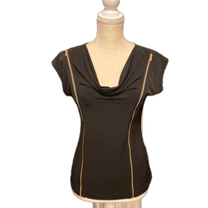 Calvin Klein black sleeveless blouse.
